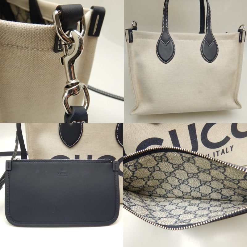 Gucci Lido Mini Tote Canvas Bag - Barde - Image 6