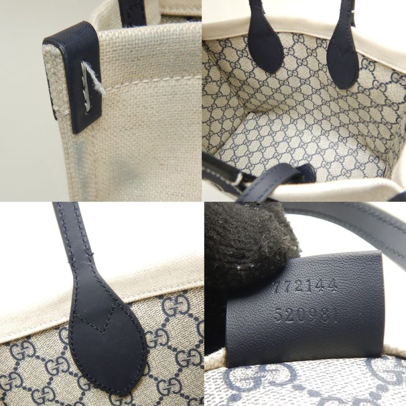 Gucci Lido Mini Tote Canvas Bag - Barde - Image 9
