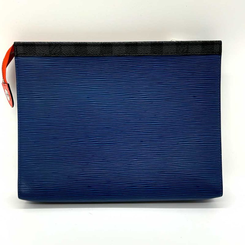 Louis Vuitton Pochette Voyage MM Clutch Navy - Barde - Image 2