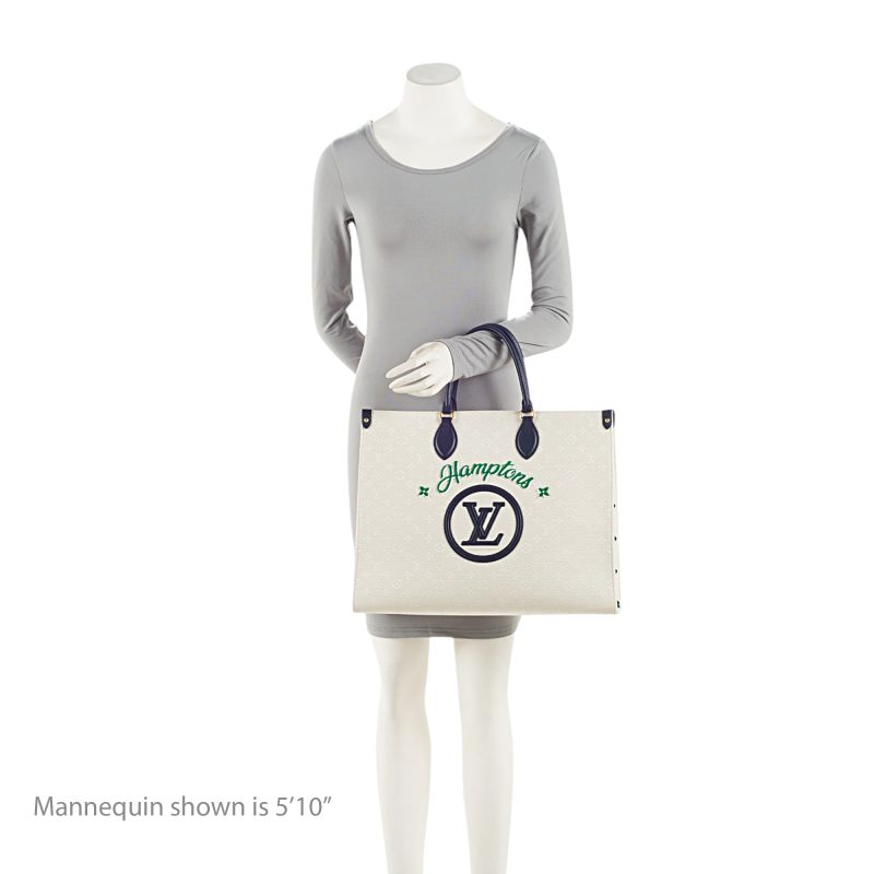Louis Vuitton Monogram Jacquard Tuffetage Hamptons Onthego GM Tote - Barde - Image 5