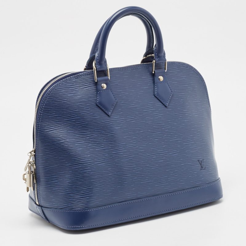 Louis Vuitton Myrtille Blue Epi Leather Alma Pm Bag - Barde - Image 2