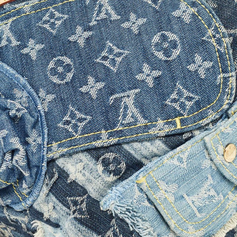 Louis Vuitton Monogram Patchwork Denim Bowly Bag - Barde - Image 5