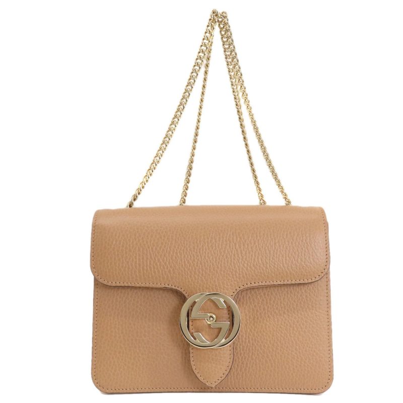 Gucci Interlocking G  Leather Shoulder Bag () - Barde
