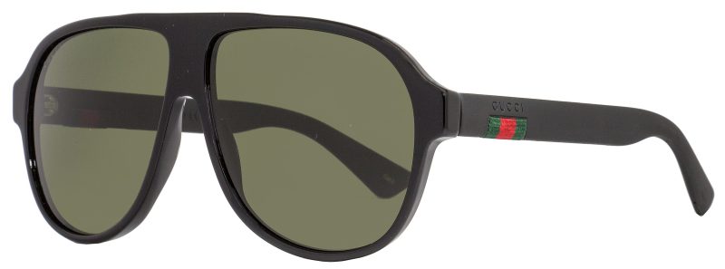 Gucci Men's  Sunglasses GG0009S 001 Shiny Black 59mm - Barde