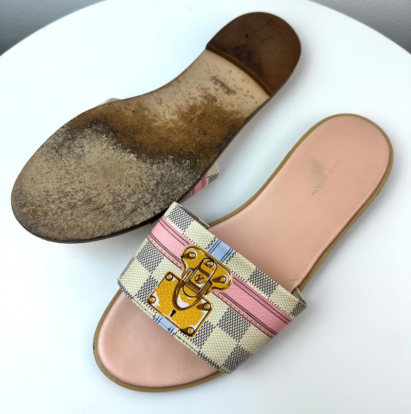 Louis Vuitton Damier Azul Lock in Flat Mule - Barde - Image 5