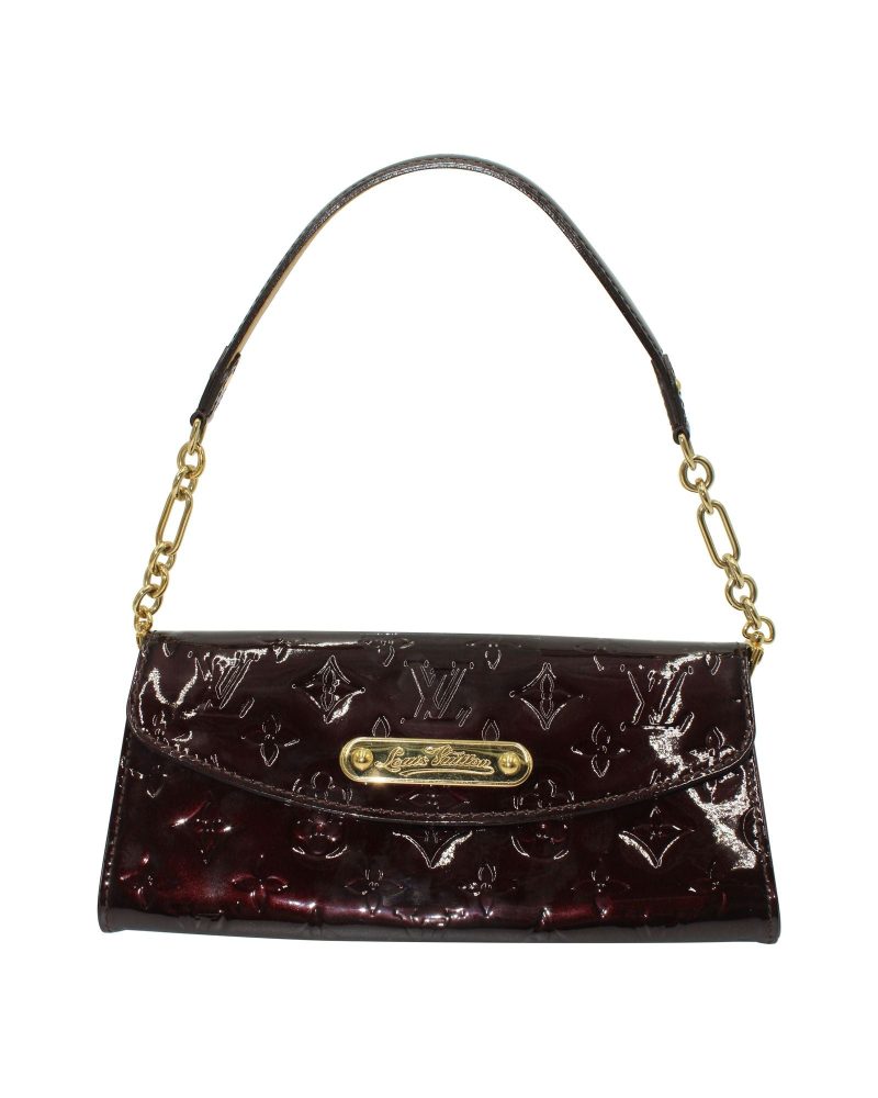 Louis Vuitton Sunset Boulevard Shoulder Bag in Violet Monogram 'Vernis' Patent Leather - Barde