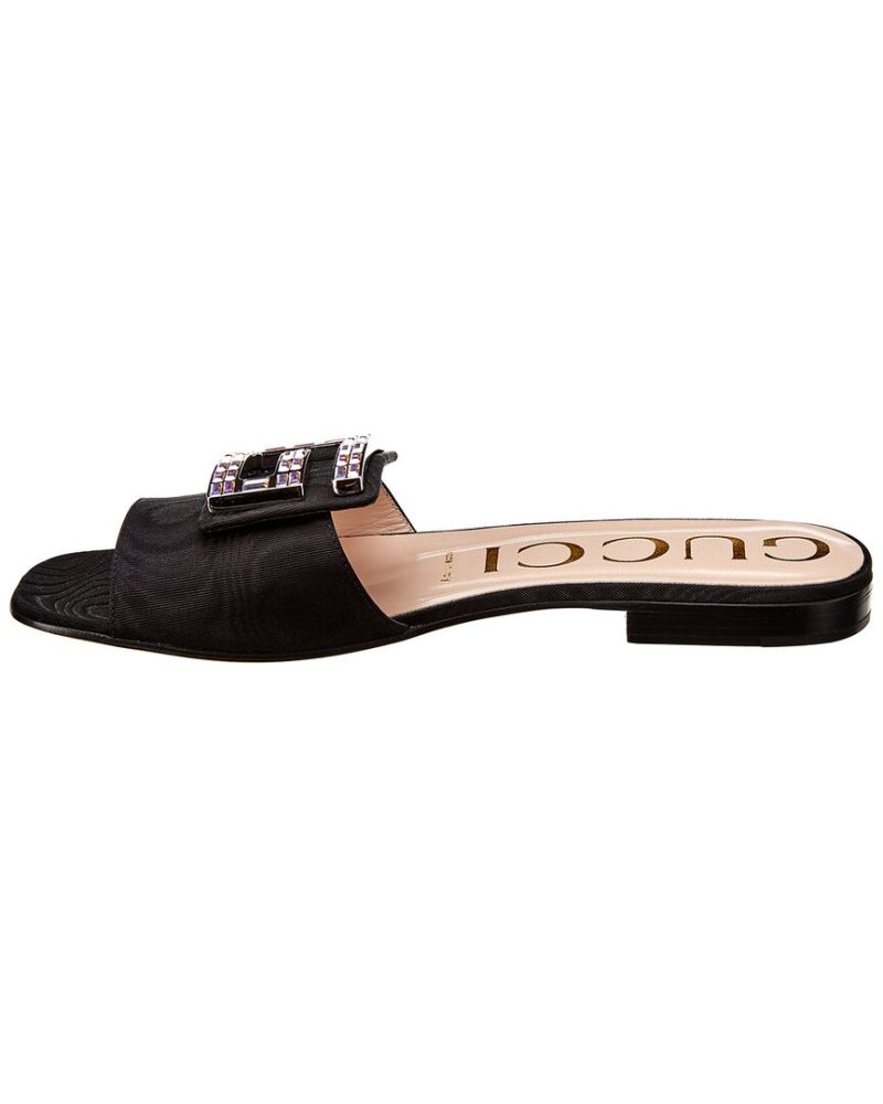 Gucci Crystal G Velvet Slide - Barde - Image 2