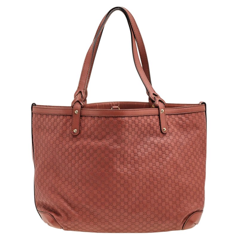 Gucci Rust Microguccissima Leather Bree Tote - Barde - Image 3