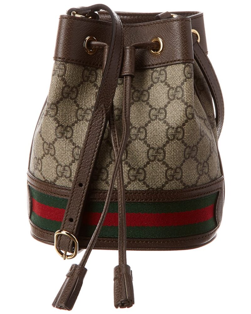 Gucci Ophidia Mini GG Supreme Canvas & Leather Bucket Bag - Barde