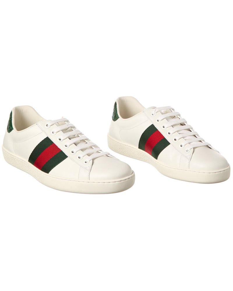 Gucci Ace Leather Sneaker (Authentic Pre-Owned) - Barde