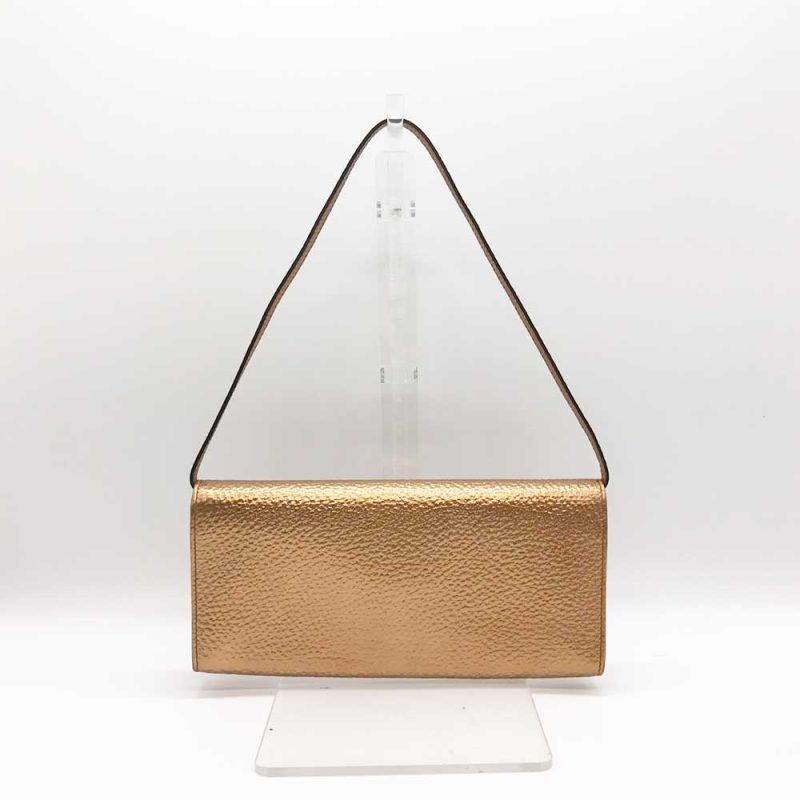 Gucci Leather Party Shoulder Bag Gold 217048 - Barde - Image 2