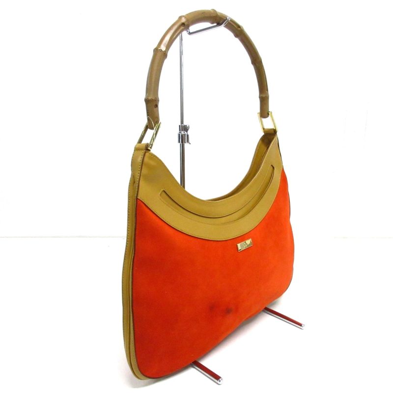 Gucci Bamboo  Suede Shoulder Bag () - Barde - Image 4