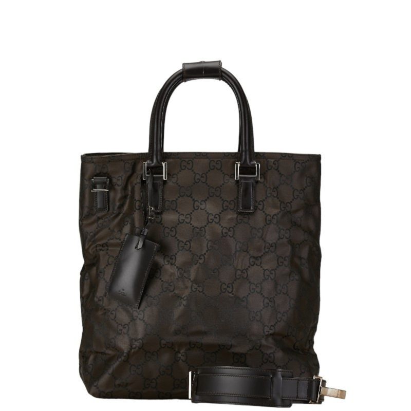Gucci  Nylon Leather Shoulder Bag Tote Bag (Pre-Owned) - Barde