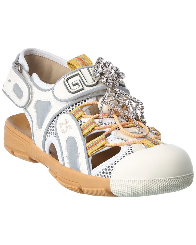 Gucci Leather & Mesh Sandal - Barde