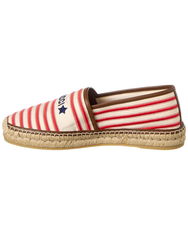 Gucci Embroidered Canvas & Leather Espadrille - Barde - Image 2