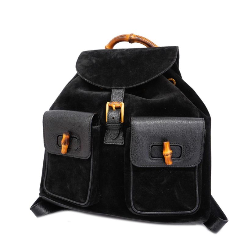Gucci Bamboo  Suede Backpack Bag () - Barde