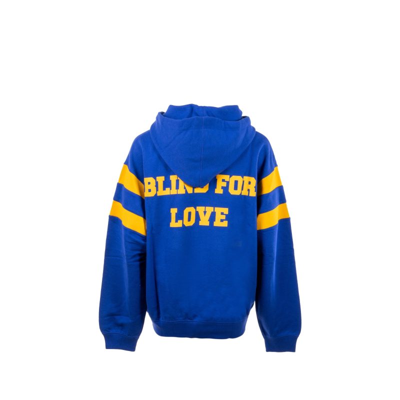 Gucci Size S 25 Gucci Eschatology Blind for Love Hoodie Cotton Blue/Yellow - Barde - Image 3
