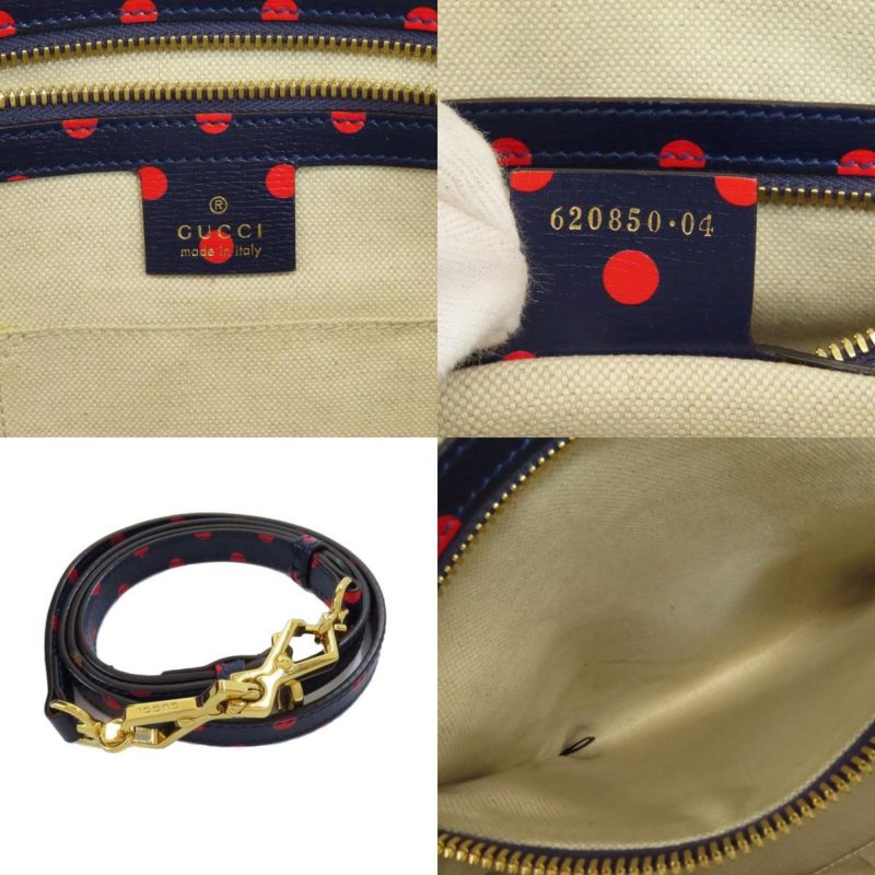 Gucci Navy  Color Leather Handbag (Pre-Owned) - Barde - Image 6