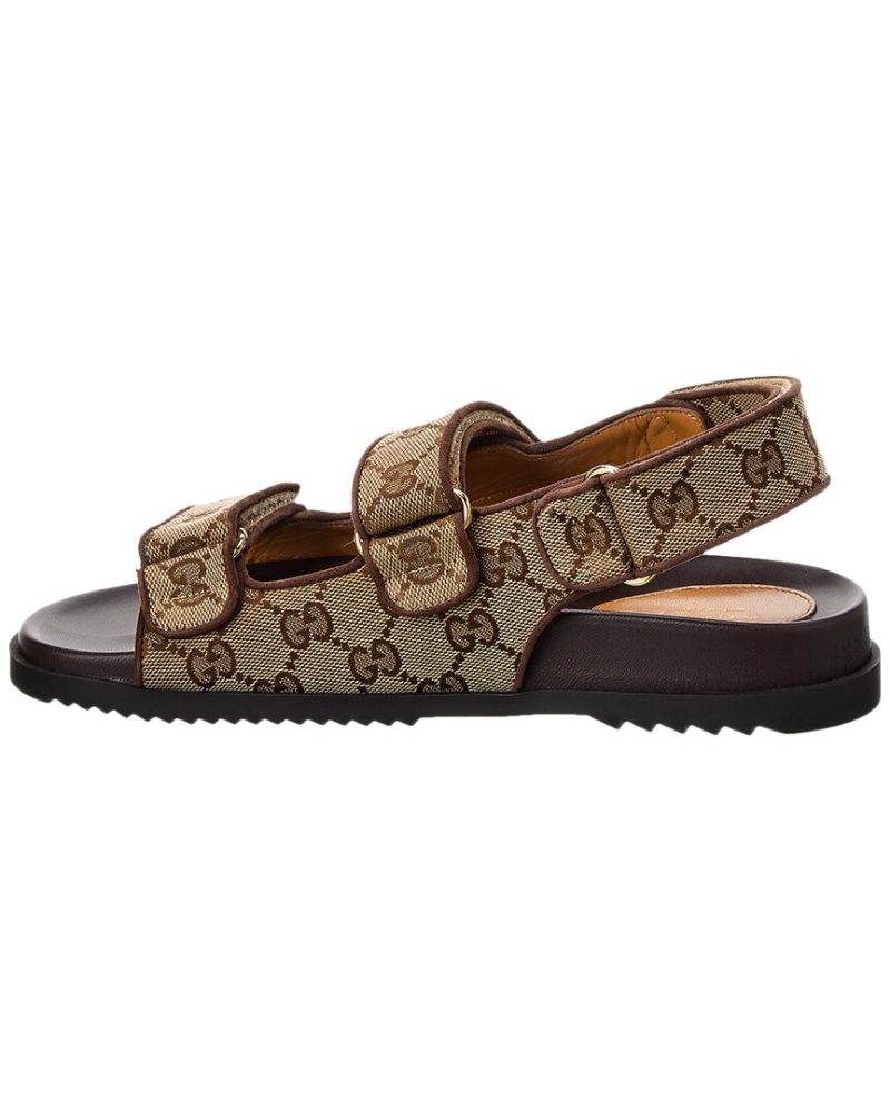 Gucci GG Canvas & Leather Sandal - Barde - Image 2