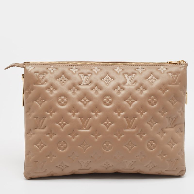 Louis Vuitton Taupe Monogram Puffy Leather Coussin Mm Bag - Barde - Image 3