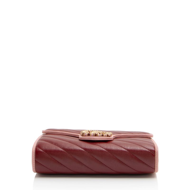 Gucci Matelasse Leather Torchon GG Marmont Mini Chain Bag - Barde - Image 4