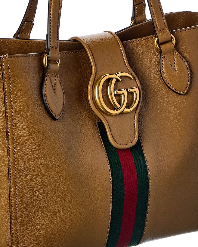 Gucci Double G Small Leather Tote - Barde - Image 3