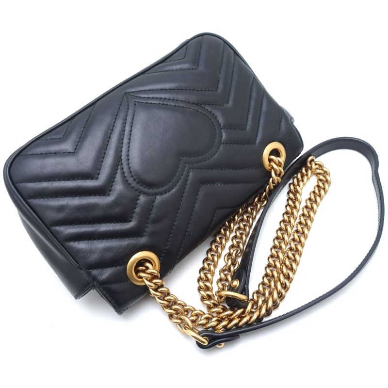 Gucci Quilted Mini Shoulder Bag Leather Black - Barde - Image 3