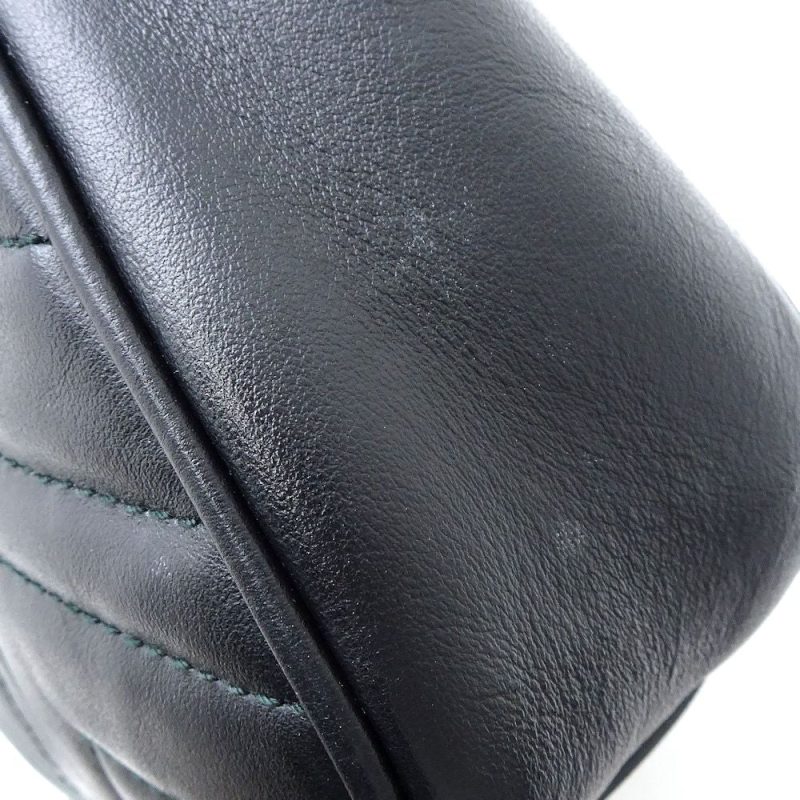 Gucci Quilted Mini Shoulder Bag Leather Black - Barde - Image 4