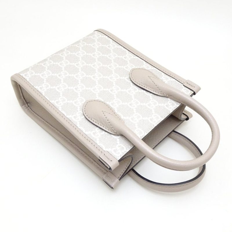 Gucci Leather GG Supreme Canvas 2Way Mini Tote - Barde - Image 4