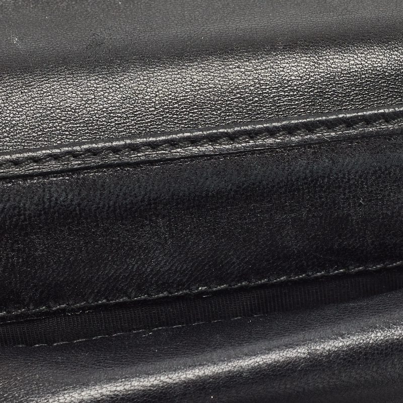 Gucci Black Microguccissima Leather Logo Trifold Wallet - Barde - Image 3