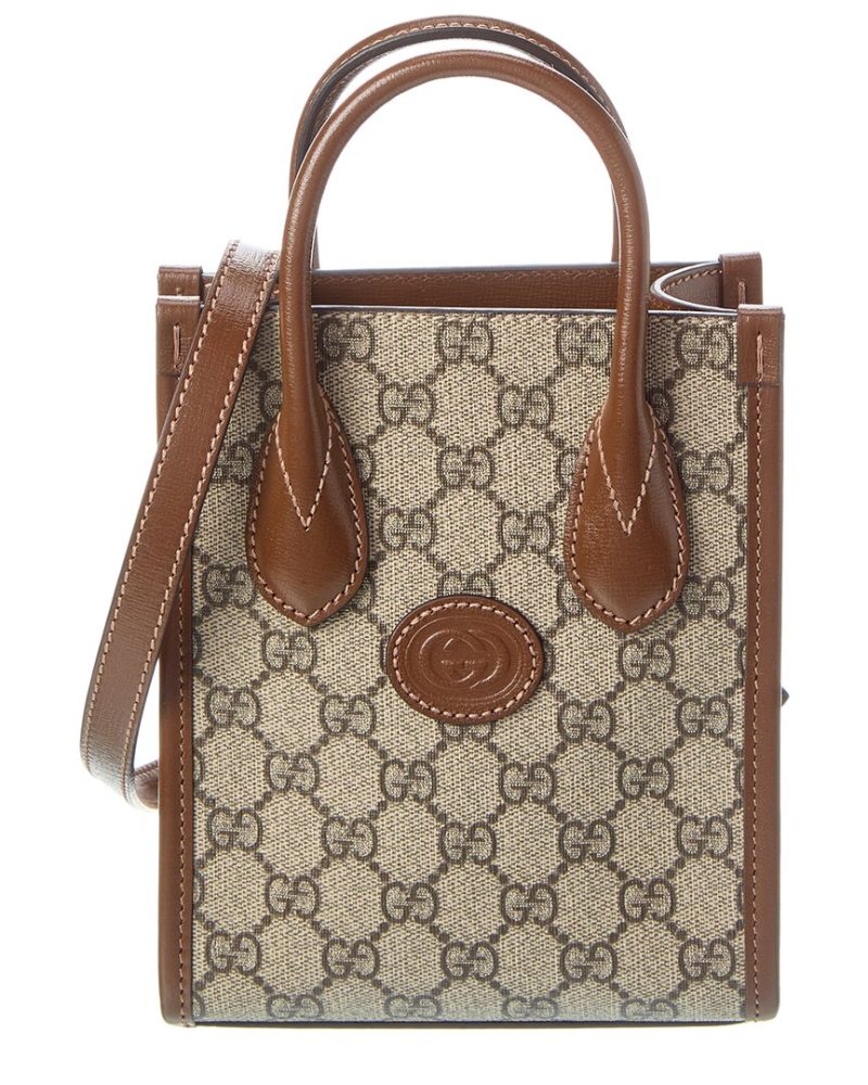 Gucci Mini GG Supreme Canvas & Leather Tote - Barde