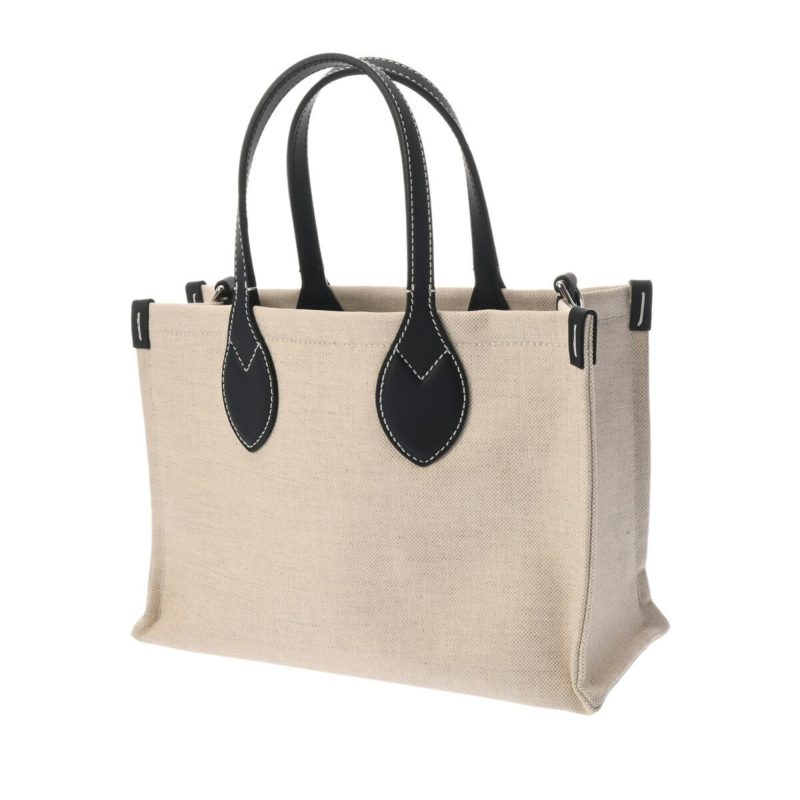 Gucci  Navy Canvas Leather Handbag Tote Bag (Pre-Owned) - Barde - Image 3