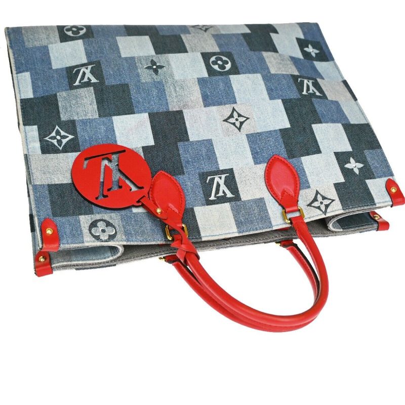 Louis Vuitton Onthego Gm  blue - Jeans Tote Bag - Barde - Image 4