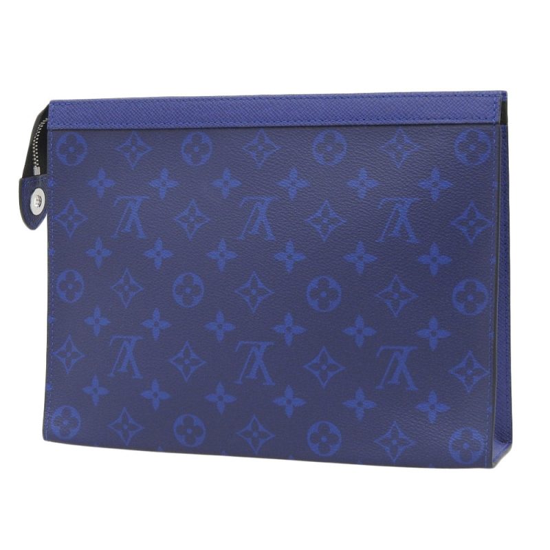 Louis Vuitton Taiga Monogram Pochette Voyage MM Clutch - Barde - Image 2