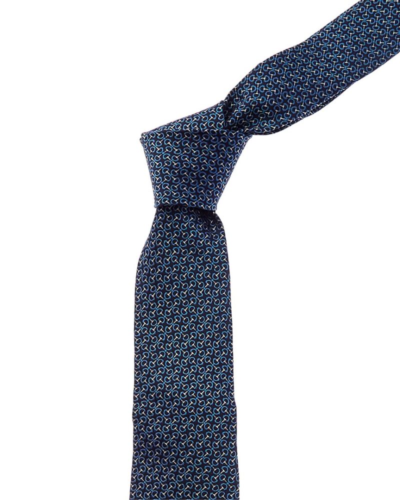 Gucci Navy Horsebit Silk Tie - Barde