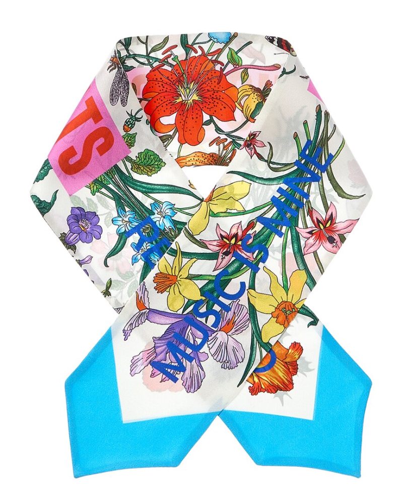 Gucci Floral Print Silk Scarf - Barde