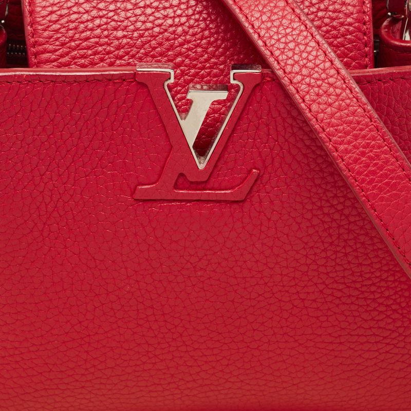 Louis Vuitton Red Taurillon Leather Capucines Bb Bag - Barde - Image 4