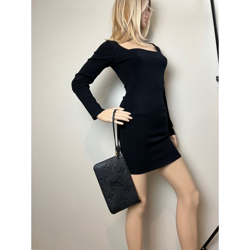 Louis Vuitton Pochette Giant Monogram Black Empreinte Leather from Neverfull - Barde - Image 6
