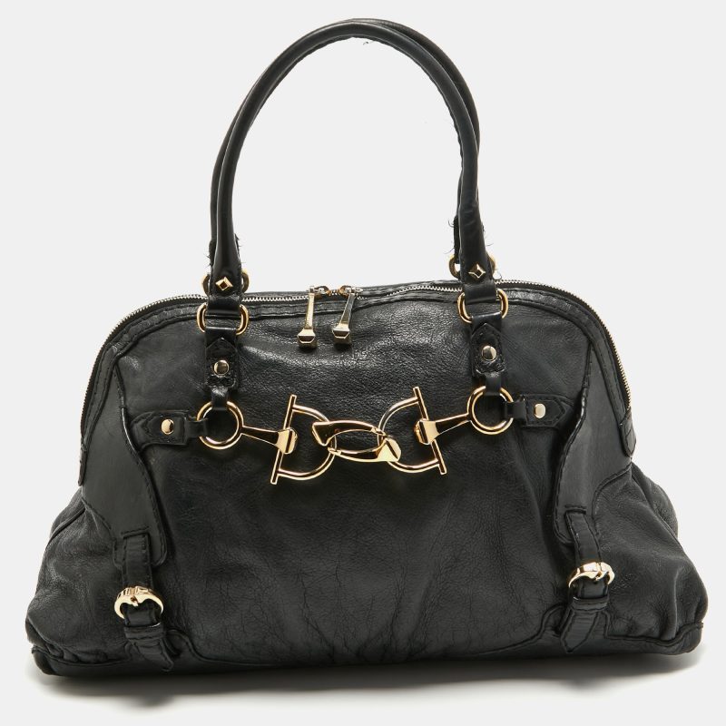 Gucci  Leather Horsebit Shoulder Bag - Barde