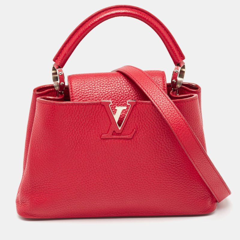 Louis Vuitton Red Taurillon Leather Capucines Bb Bag - Barde