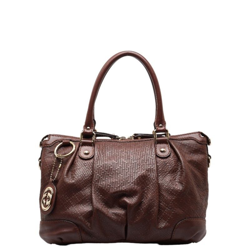 Gucci  Canvas Leather Handbag (Pre-Owned) - Barde