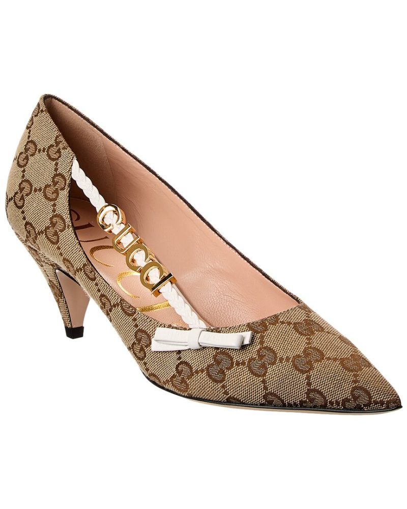 Gucci GG Canvas & Leather Pump - Barde