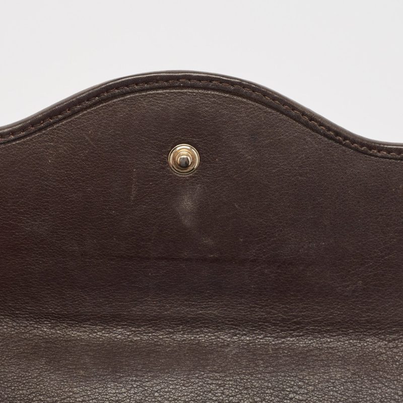 Gucci Dark Brown Guccissima Leather Interlocking G Continental Wallet - Barde - Image 5