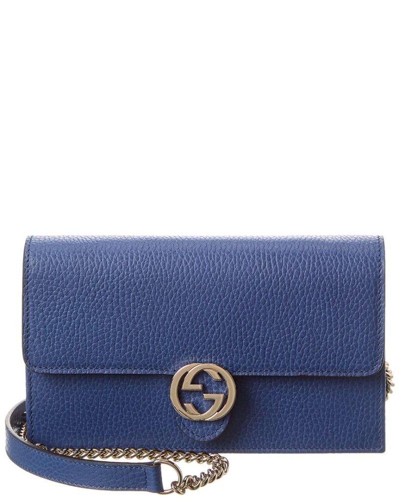 Gucci Interlocking G Leather Wallet On Chain - Barde