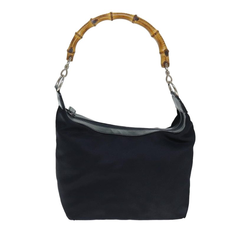 Gucci Bamboo Shoulder Bag Nylon Navy - Barde - Image 2