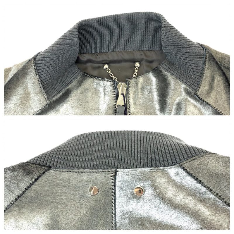 Louis Vuitton Silver Harako Leather Jacket - Barde - Image 10