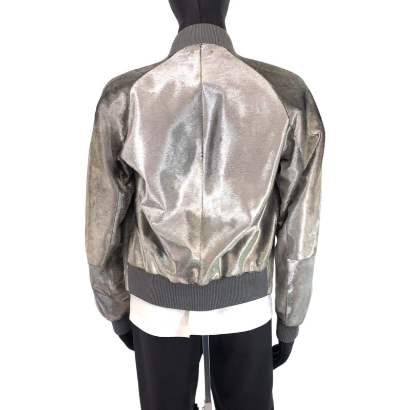 Louis Vuitton Silver Harako Leather Jacket - Barde - Image 4