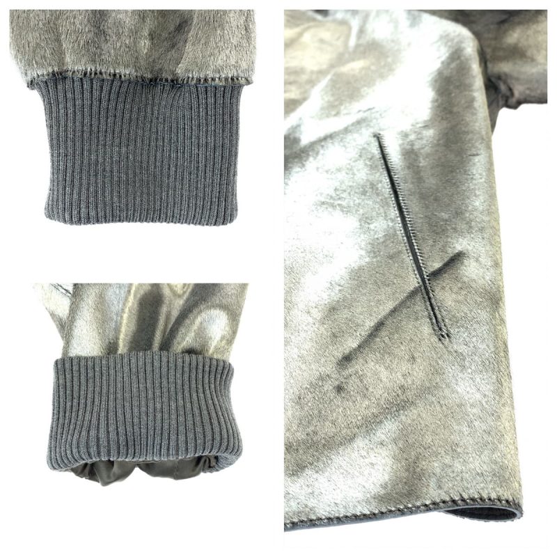 Louis Vuitton Silver Harako Leather Jacket - Barde - Image 7