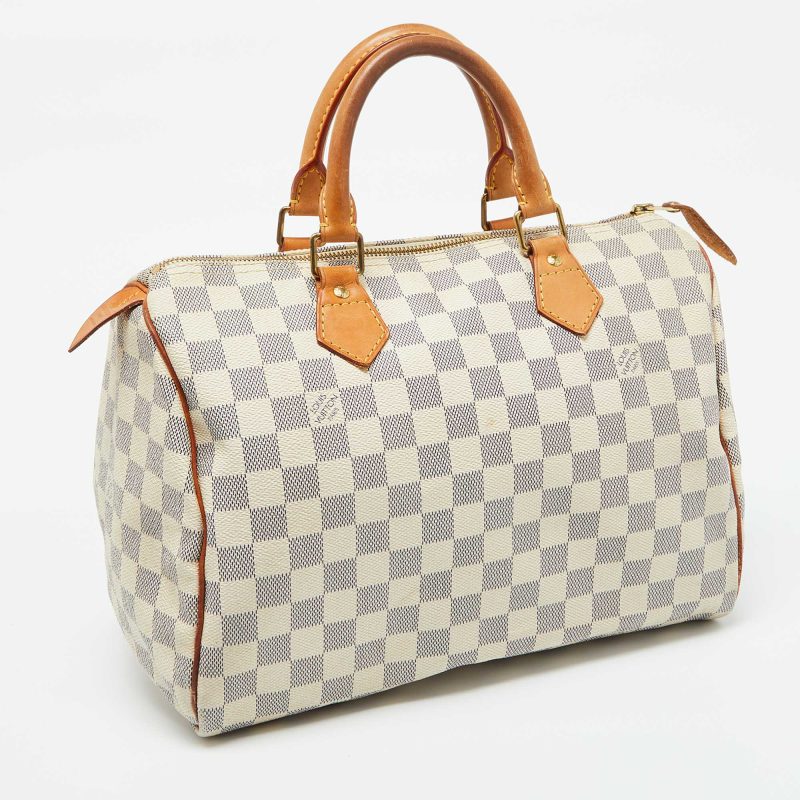 Louis Vuitton Damier Azur Canvas Speedy 30 Bag - Barde - Image 2