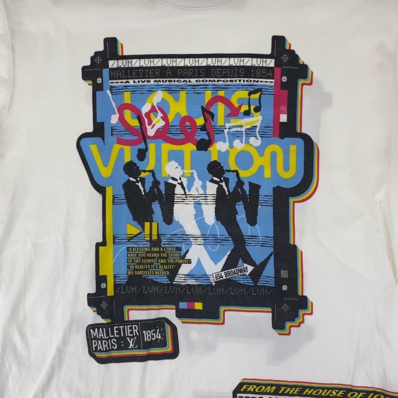 Louis Vuitton Jazz Flyer Cotton T-Shirt XL - Barde - Image 5